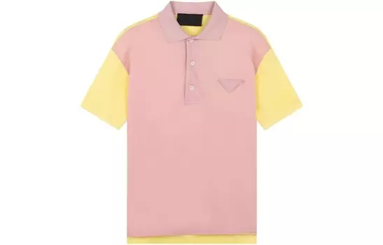 Рубашка поло мужская розовая Prada, розовый