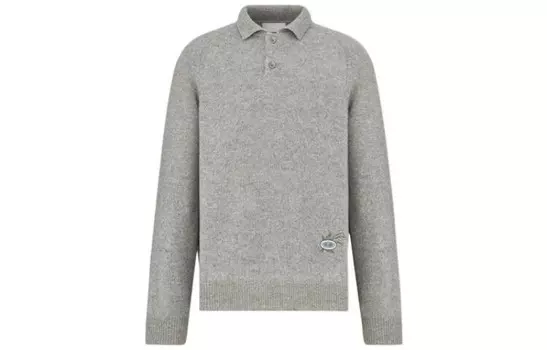 Рубашка поло мужская серая Dior, серый