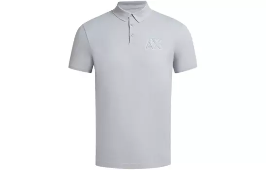 Рубашка поло мужская серая/синяя Armani Exchange, серый/синий