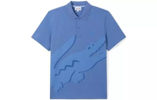 Рубашка поло мужская серая/синяя Lacoste, серый/синий