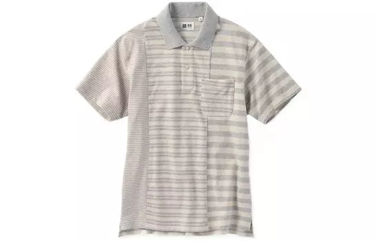 Рубашка поло мужская серая Uniqlo, серый