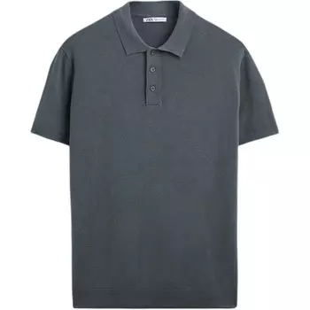 Рубашка поло мужская серая Zara, серый