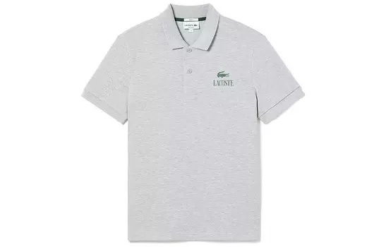 Рубашка поло мужская серебристо-серая CCA Lacoste, серый
