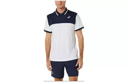 Рубашка поло мужская синяя Asics, синий