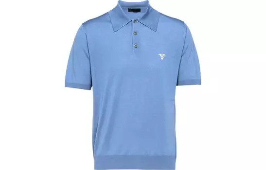 Рубашка поло мужская синяя Prada, синий