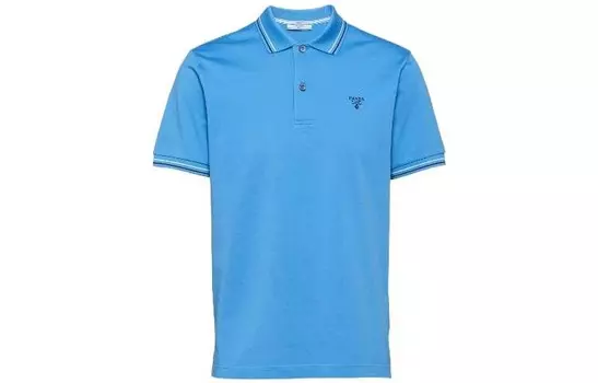 Рубашка поло мужская синяя Prada, синий