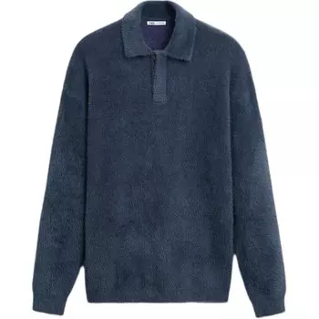 Рубашка поло мужская синяя Zara, синий