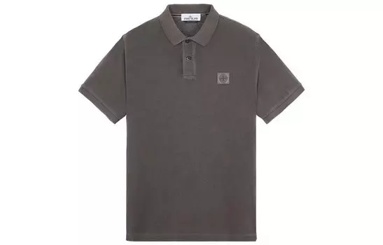 Рубашка поло мужская стально-серая Stone Island, серый
