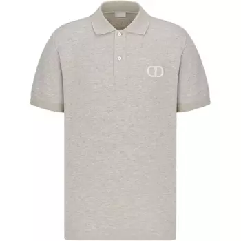 Рубашка поло мужская светло-серая Dior, серый