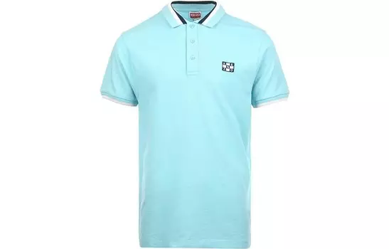 Рубашка поло мужская светло-синяя Kenzo, светло-голубой