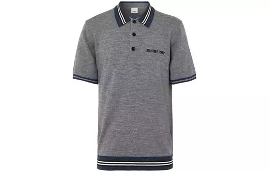 Рубашка поло мужская темно-серая Burberry, темно-серый