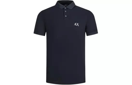 Рубашка поло мужская темно-синяя Armani Exchange, темно-синий