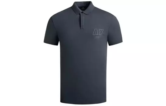 Рубашка поло мужская темно-синяя Armani Exchange, темно-синий