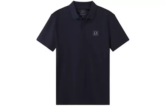 Рубашка поло мужская темно-синяя Armani Exchange, темно-синий