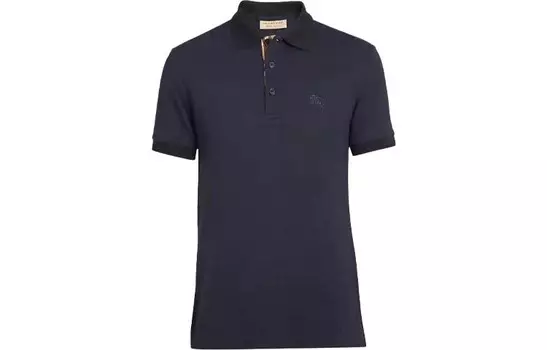 Рубашка поло мужская темно-синяя Burberry, темно-синий