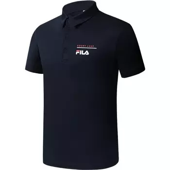 Рубашка поло мужская темно-синяя Fila, темно-синий