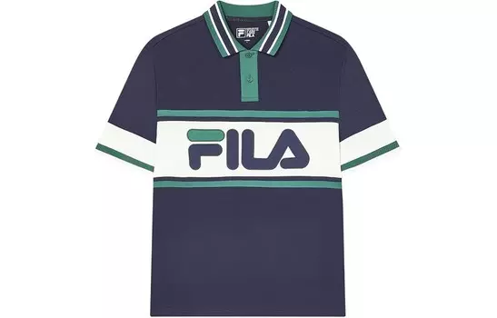 Рубашка поло мужская темно-синяя Fila, темно-синий