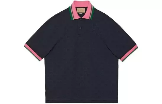 Рубашка поло мужская темно-синяя Gucci, синий