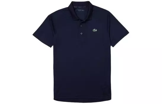 Рубашка поло мужская темно-синяя Lacoste, синий