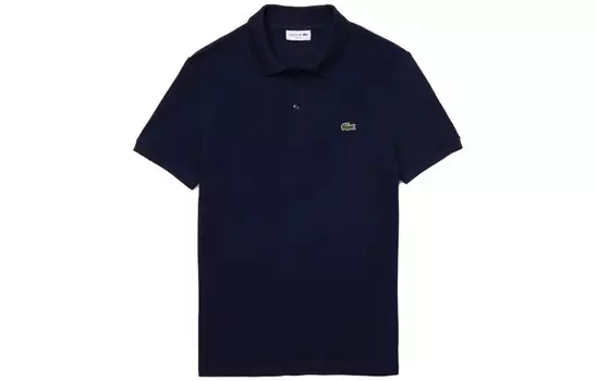 Рубашка поло мужская темно-синяя Lacoste, синий