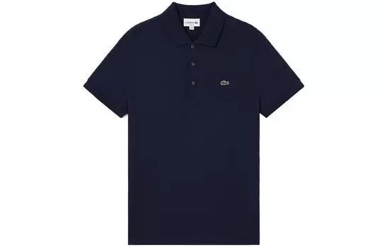 Рубашка поло мужская темно-синяя Lacoste, темно-синий