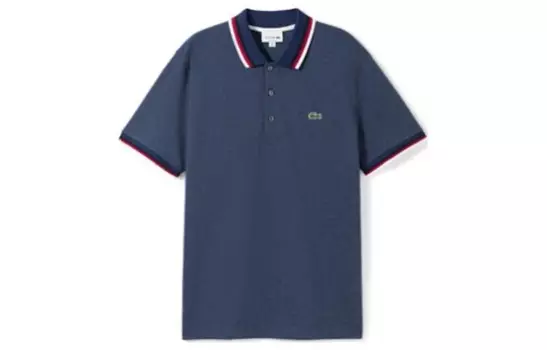 Рубашка поло мужская темно-синяя Lacoste, темно-синий