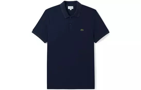 Рубашка поло мужская темно-синяя Lacoste, темно-синий
