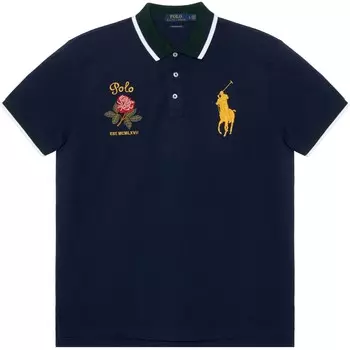 Рубашка поло мужская темно-синяя Polo Ralph Lauren, темно-синий