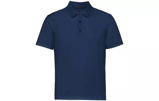 Рубашка поло мужская темно-синяя Prada, синий