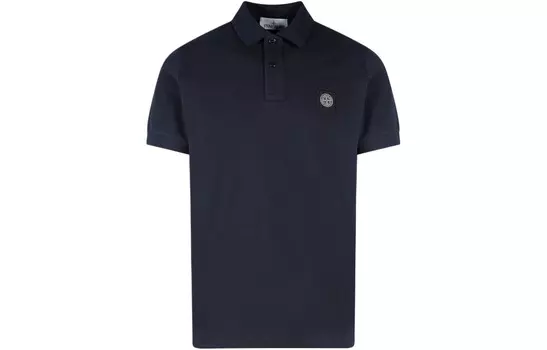 Рубашка поло мужская темно-синяя Stone Island, синий