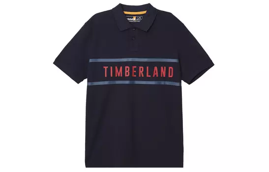 Рубашка поло мужская темно-синяя Timberland, темно-синий