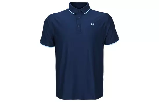 Рубашка поло мужская темно-синяя Under Armour, темно-синий