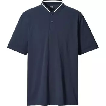 Рубашка поло мужская темно-синяя Uniqlo, темно-синий