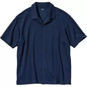 Рубашка поло мужская темно-синяя Uniqlo, темно-синий