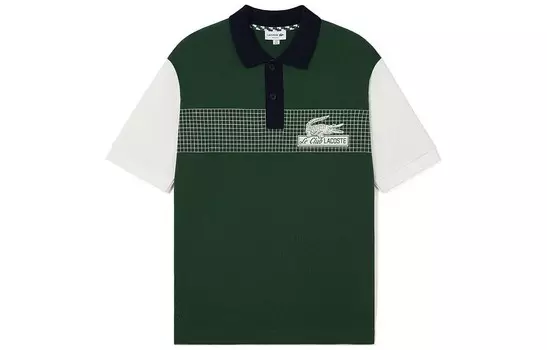 Рубашка поло мужская темно-зеленая Lacoste, темно-зеленый