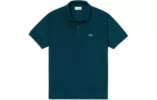 Рубашка поло мужская темно-зеленая Lacoste, темно-зеленый