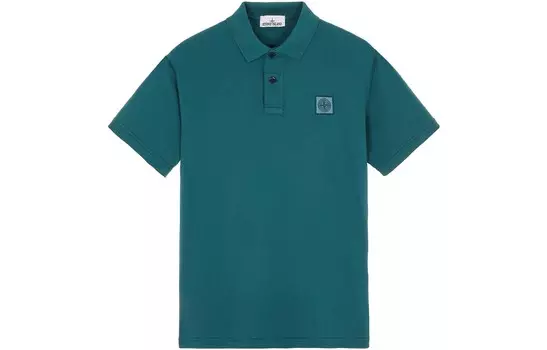 Рубашка поло мужская темно-зеленая Stone Island, темно-зеленый