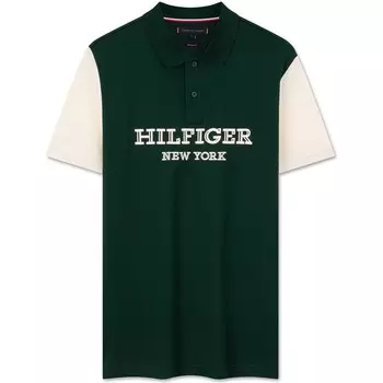 Рубашка поло мужская Tommy Hilfiger, зеленый/белый