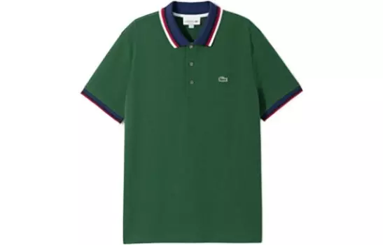 Рубашка поло мужская зеленая Lacoste, зеленый