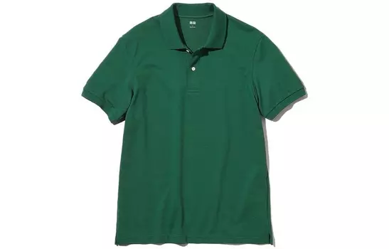 Рубашка поло мужская зеленая Uniqlo, зеленый