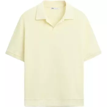 Рубашка поло мужская желтая Zara, желтый