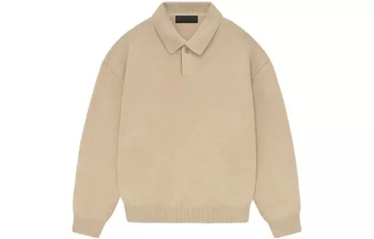 Рубашка поло мужская золотисто-меланжевая Fear Of God Essentials, цвет Gold Heather