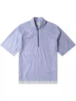 Рубашка поло на молнии Aries, синий