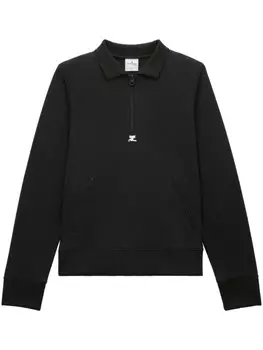 Рубашка поло на молнии Courrges, черный