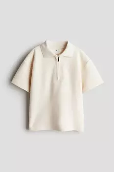 Рубашка-Поло на молнии H&M, белый