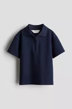 Рубашка-Поло на молнии H&M, синий