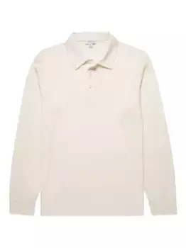 Рубашка поло на пуговицах Sunspel, нейтральный