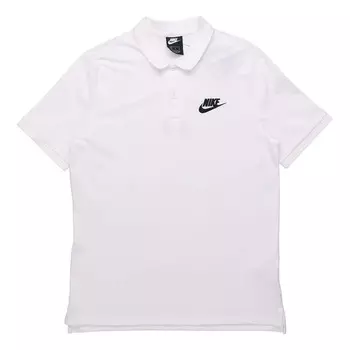 Рубашка поло Nike Small Logo Casual Sports Short Sleeve, белый