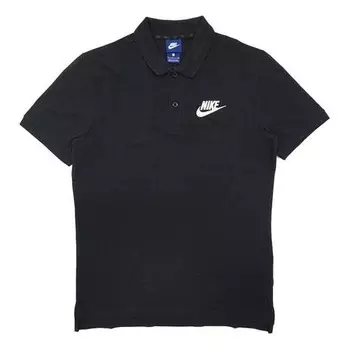 Рубашка поло Nike Small Logo Casual Sports Short Sleeve, черный