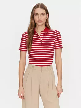 Рубашка поло облегающего кроя 1985 WW0WW43225 Tommy Hilfiger, красный